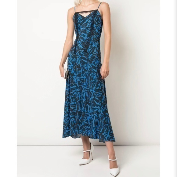 Jason Wu Dresses & Skirts - JASON WU Zebra Print Lace Trim Asymmetric Dress